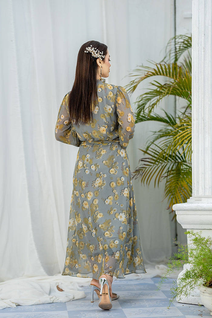 Freesia Floral Long Dress