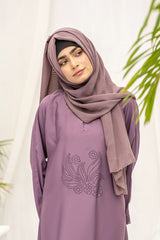 Jade Open Sleeves Abaya-Opera Mauve